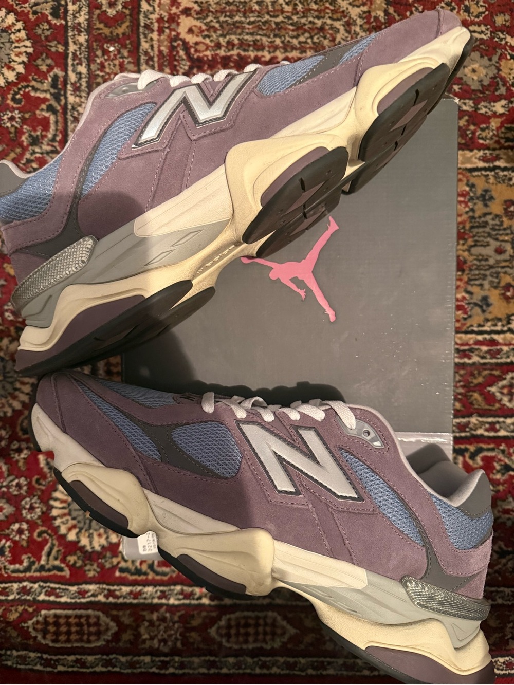 New Balance 9060 Shadow Purple - Lavender and Light Blue Suede Mesh Sneaker